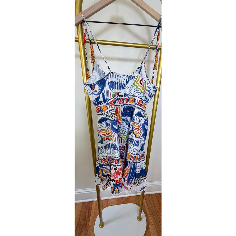 Farm Rio NEW Wild Brazil Mini Dress With Beaded Tassels, Medium - Picture 2 of 10